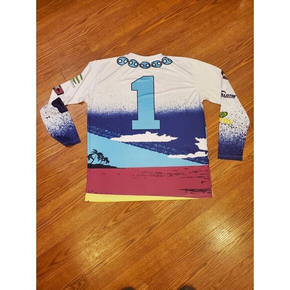 Thats A Awful Lot of Cough Syrup Moto Style Jersey Mens XXL Lil Pump Esskeetit - Picture 10 of 10